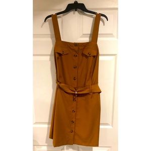 Plus size brown utility dress